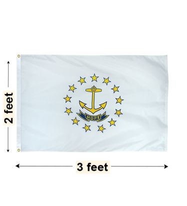 2'x3' Rhode Island Nylon Outdoor Flag